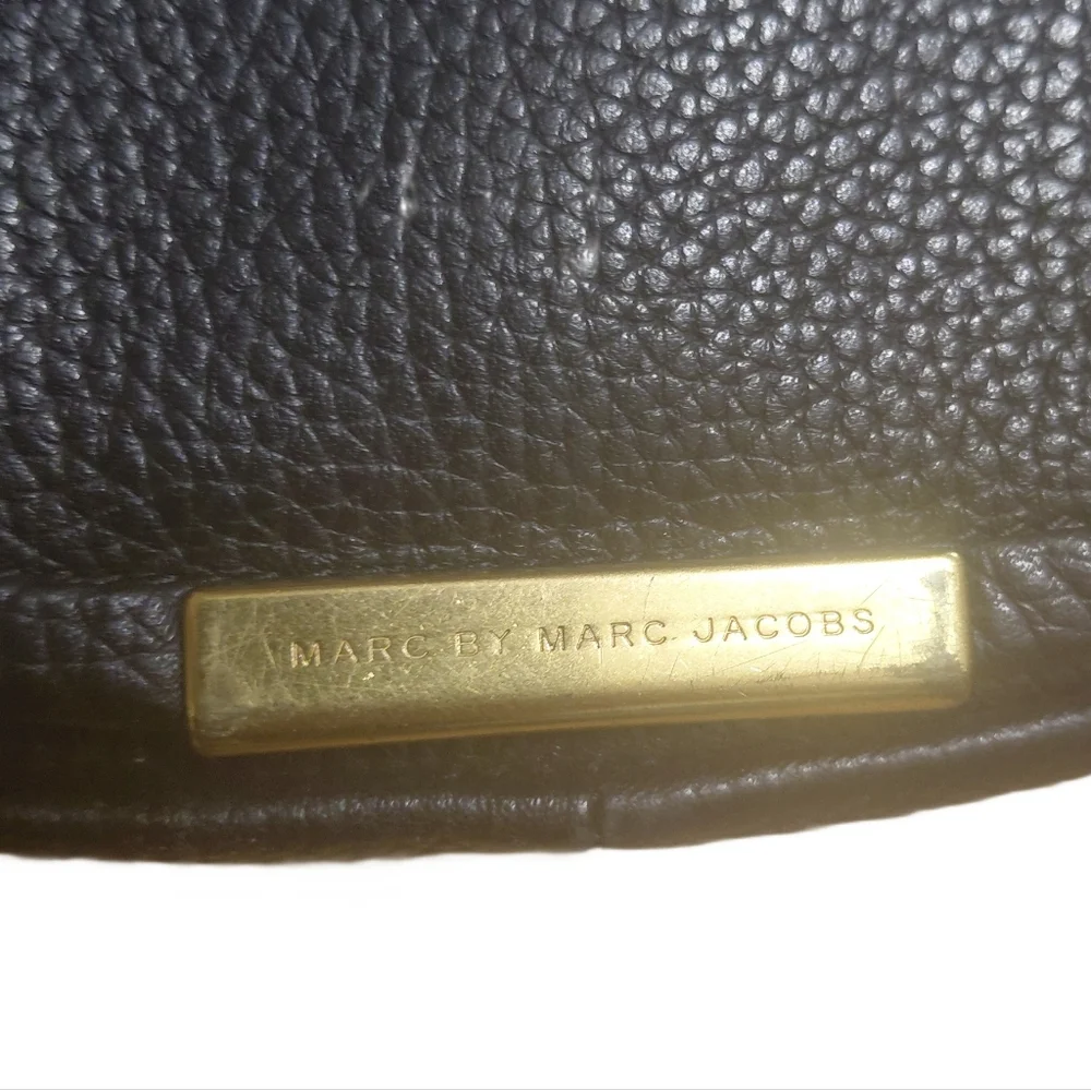 Marc Jacobs Black Pebbled Leather Crossbody Sadle Bag - Picture 5 of 12